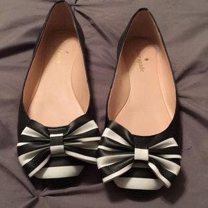 Kate Spade black & white ballet flats